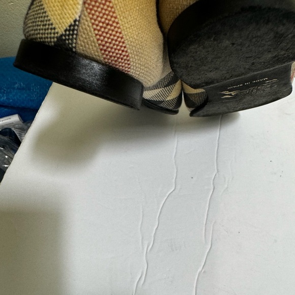 Burberry Adelle Nova Check Ballet Flats Shoes Leather Girls Cotton Logo Plaid 12 - Picture 12 of 16